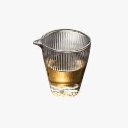 "Mountain View" Striped Glass Chahai 245ml