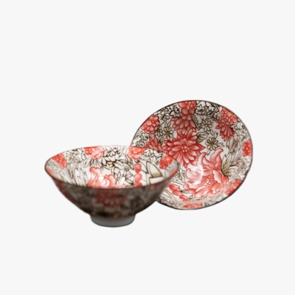 Aster Porcelain Teacup — Retro Style 80 ml