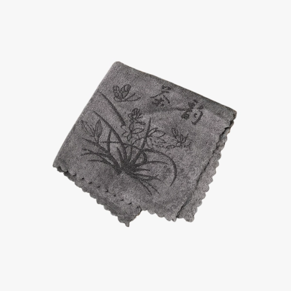 Thick Tea Towel Gray Orchid