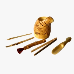 Bamboo Root Tea Tool Set